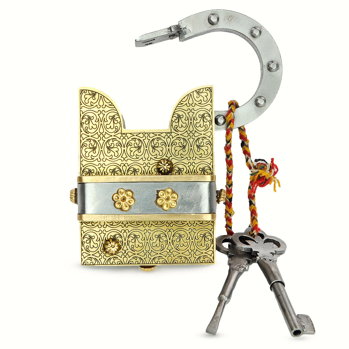 15 STEP IRON PUZZLE LOCK BRASS