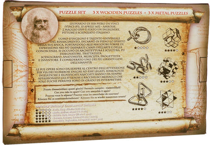 SET 6 IN 1 SERIE LEONARDO - 3 IN LEGNO + 3 IN METALLO