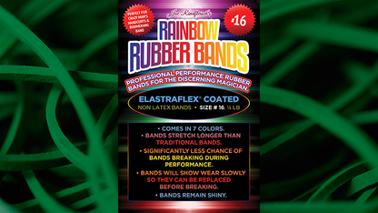 Joe Rindfleisch's SIZE 16 Rainbow Rubber Bands (Marcus Eddie - Green Pack  ) by Joe Rindfleisch