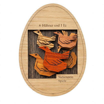 6 HUHNER UND 1 EI - 6 GALLINE E 1 UOVO