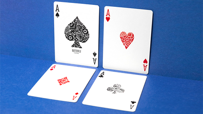 Butterfly Worker Marked V2 Playing Cards (Blue) by Ondrej Psenicka