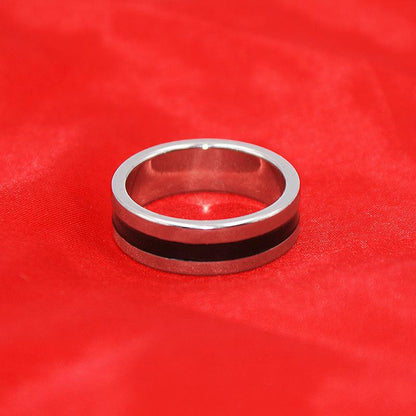 Anello PK - Argentato - Dark line - Diametro 19 mm
