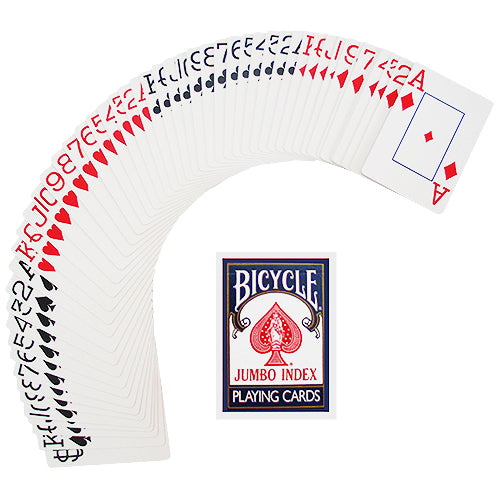 Bicycle - Mazzo formato poker jumbo index - Dorso blu