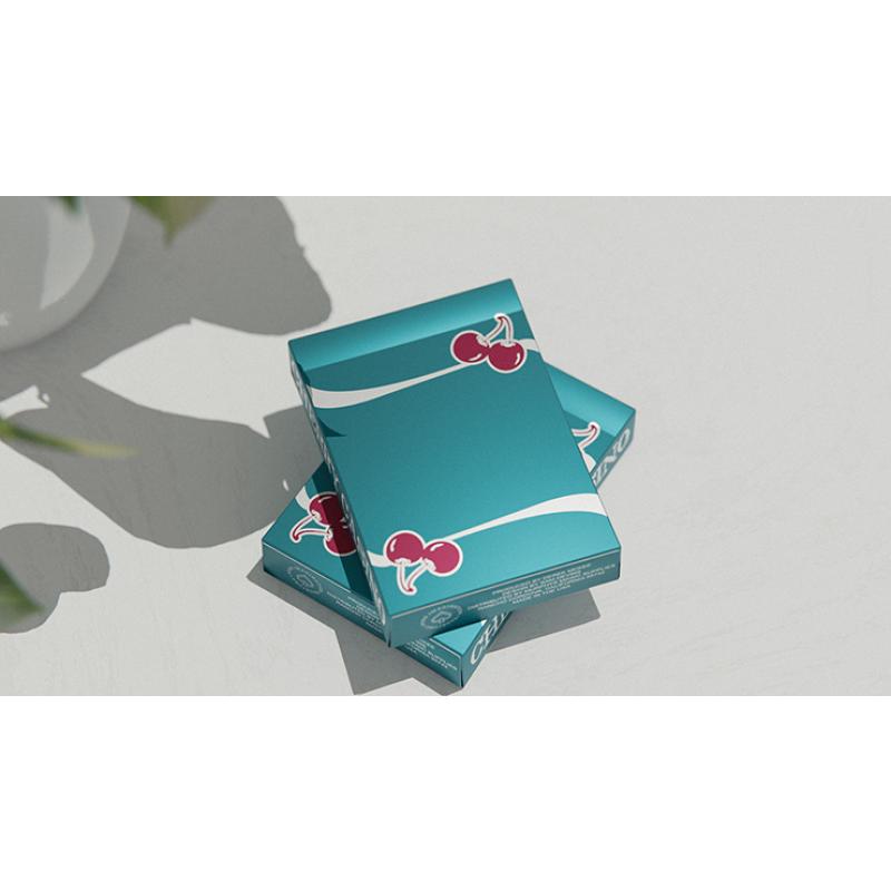 Cherry Casino (Tropicana Teal) Playing Cards by Pure Imagination Projects