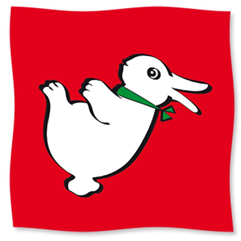 Foulard coniglio-papera cm 90 - Rosso