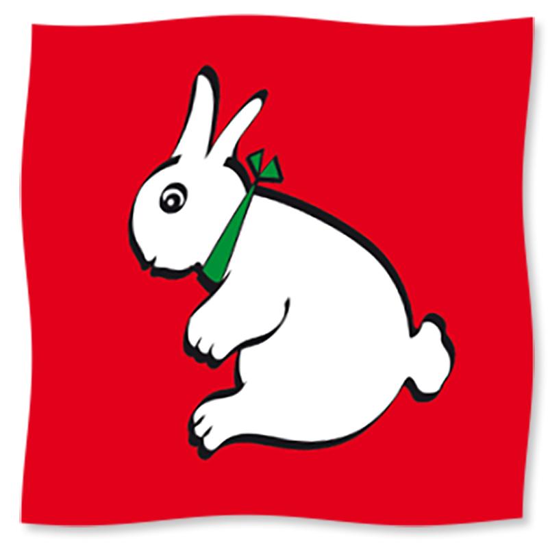 Foulard coniglio-papera cm 90 - Rosso