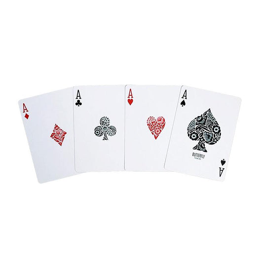 Original 3rd Edition Butterfly Playing Cards  with video tutorials - Red (marked)