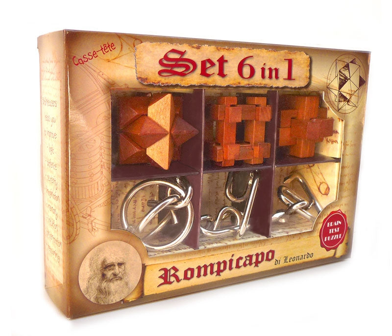 SET 6 IN 1 SERIE LEONARDO - 3 IN LEGNO + 3 IN METALLO
