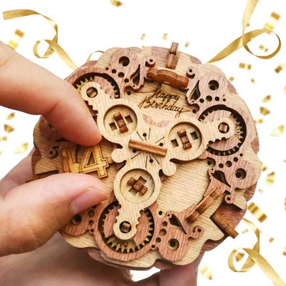 BIRTHDAY CAKE GIFT PUZZLE BOX