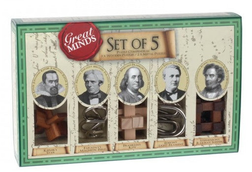 SET LEGNO E METALLO 5 IN 1 - GRANDI CERVELLI - UOMINI