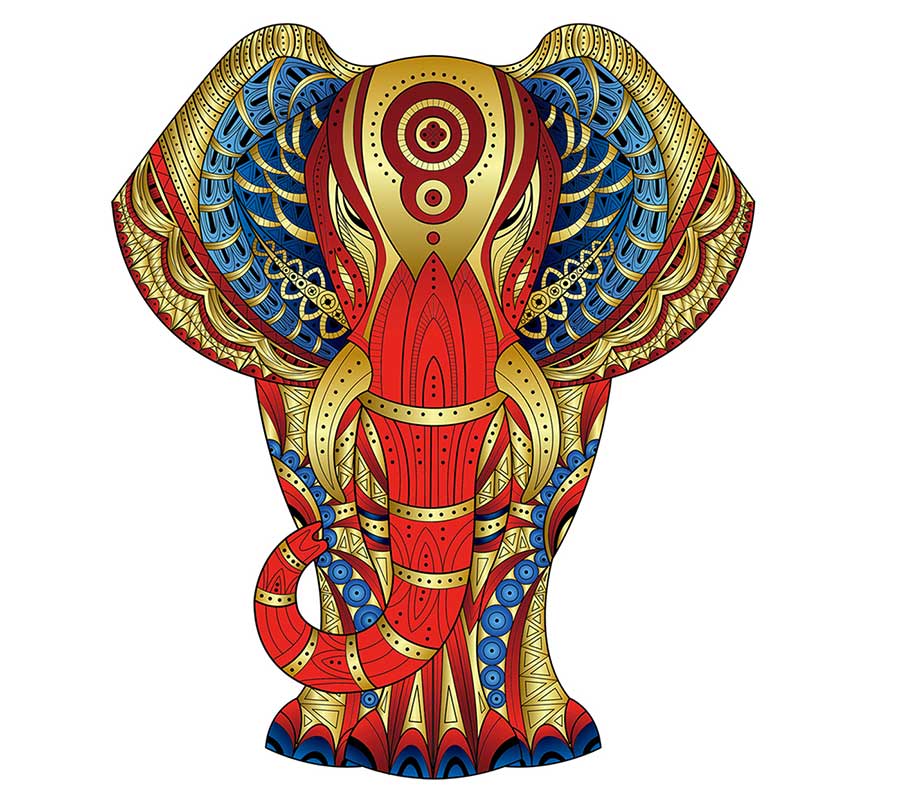 MANDALA PUZZLES - L'ELEFANTE