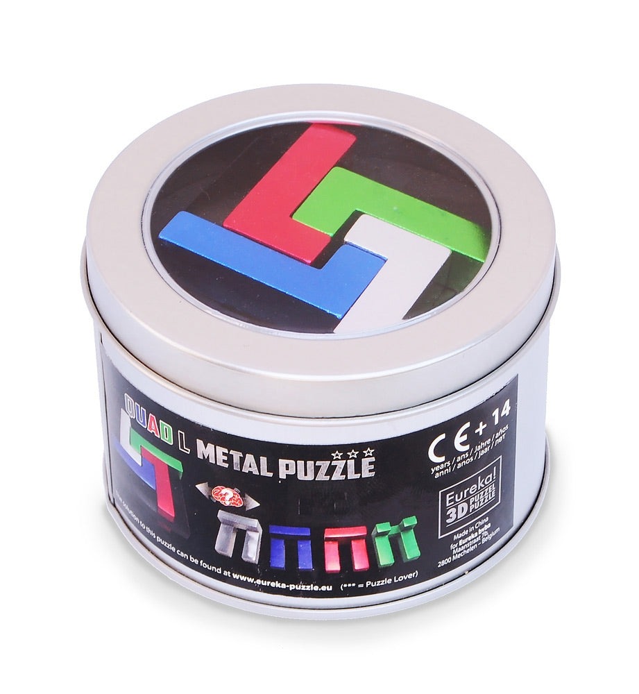 EUREKA 3D QUAD L METAL PUZZLE - LE QUATTRO L