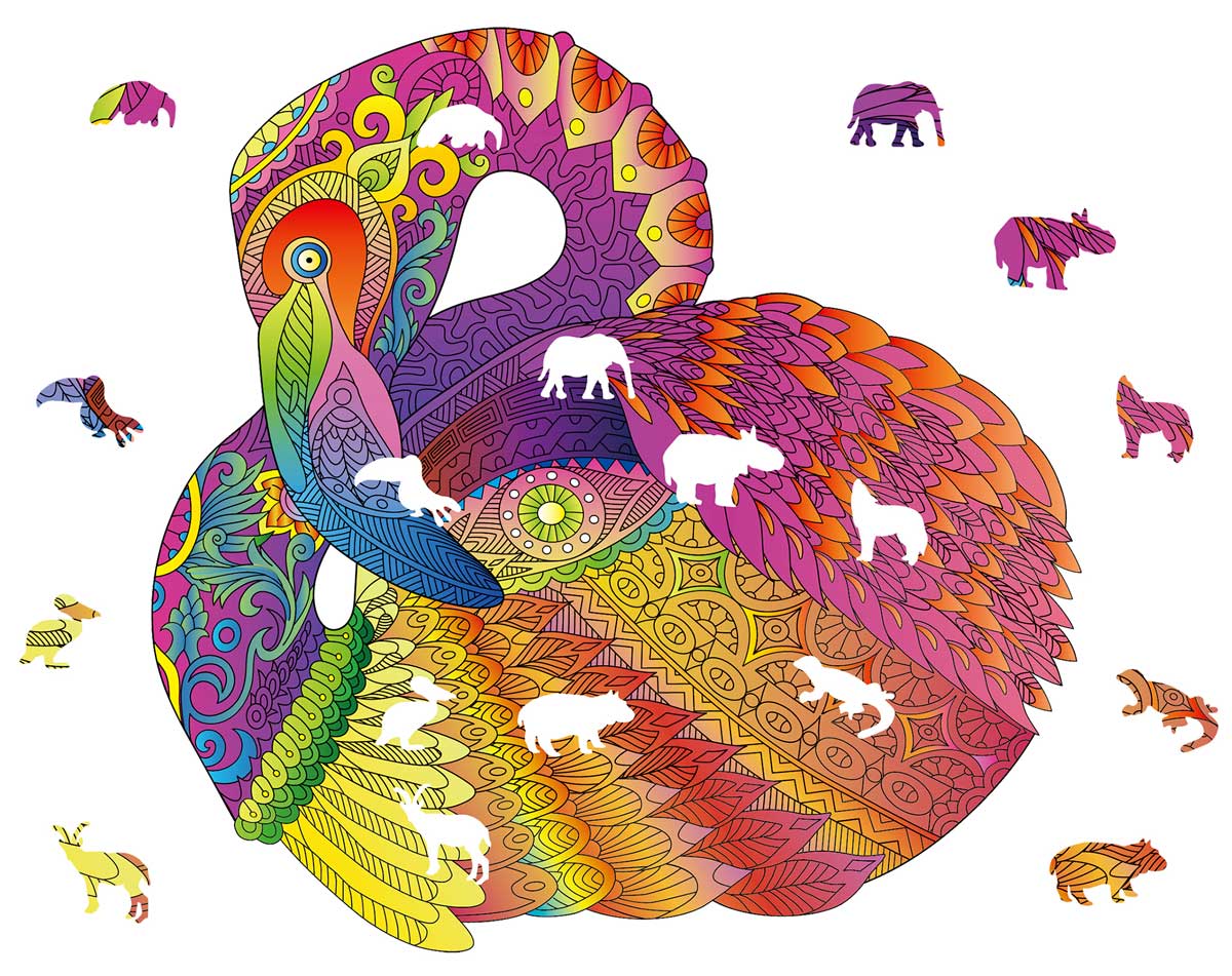MANDALA PUZZLES - IL FENICOTTERO
