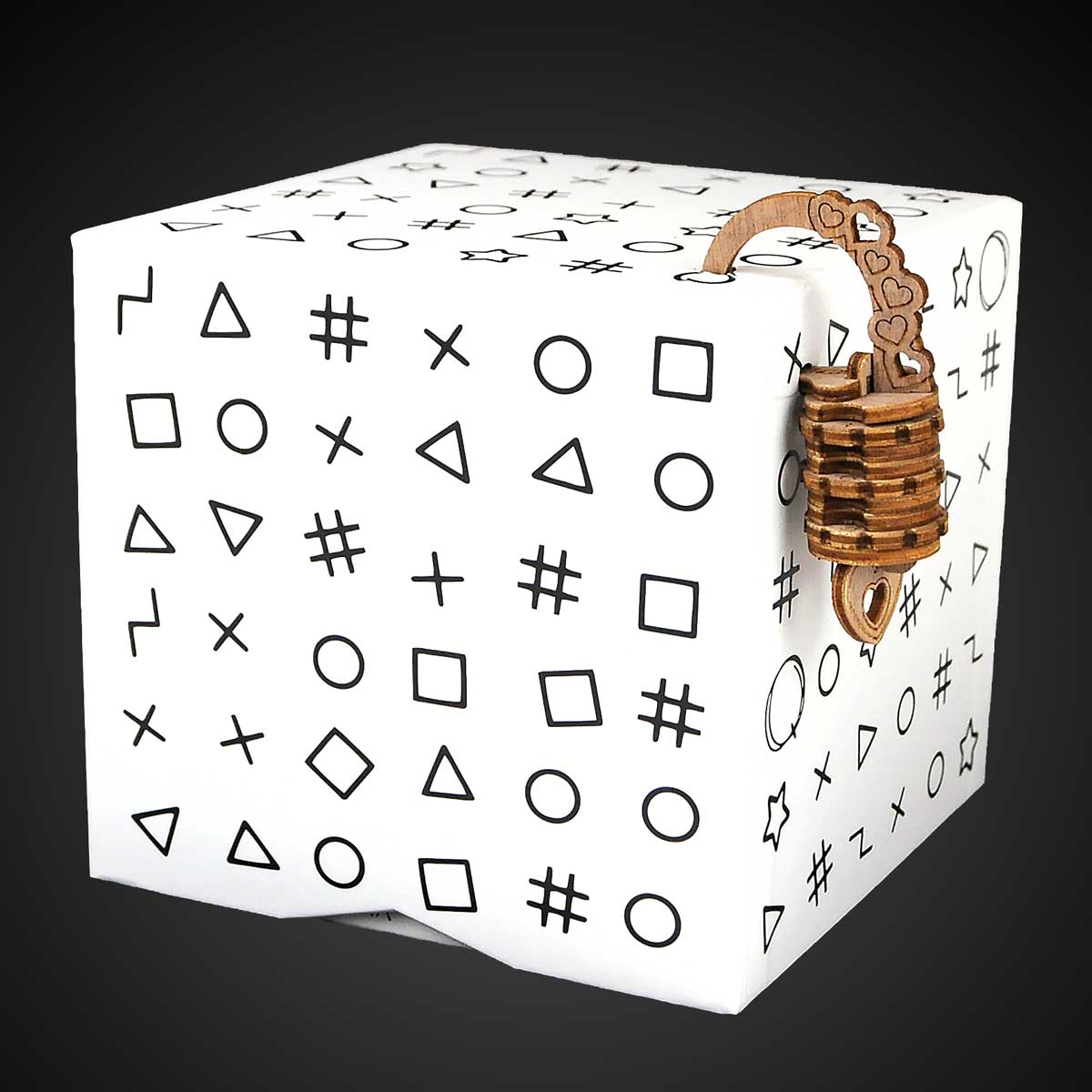 CONFEZIONE REGALO SEGRETO CON LUCCHETTO - SECRET GIFT BOX WITH PADLOCK