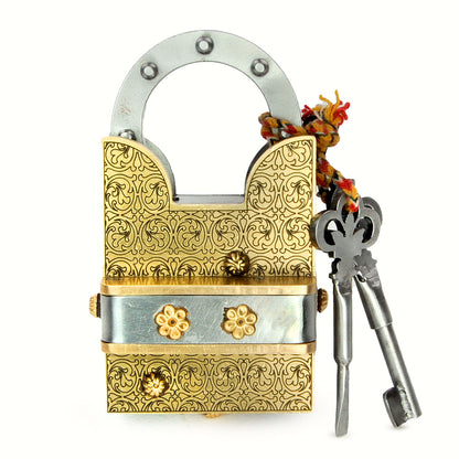 15 STEP IRON PUZZLE LOCK BRASS