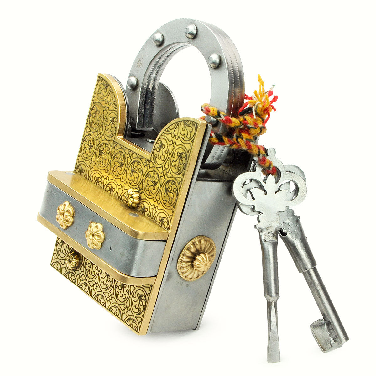 15 STEP IRON PUZZLE LOCK BRASS