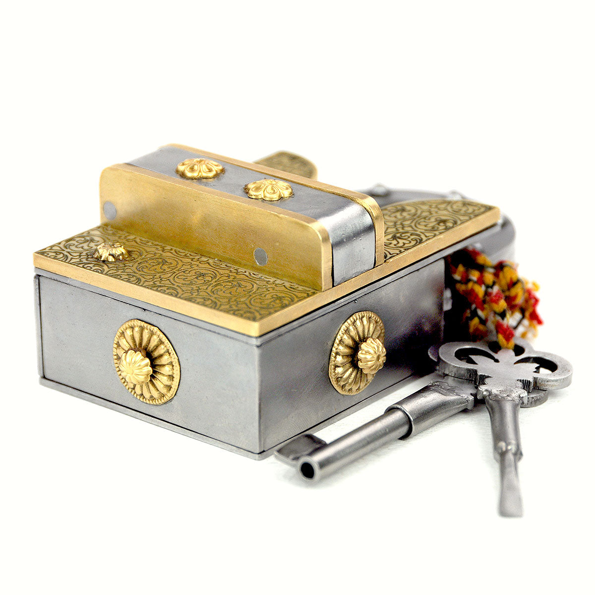 15 STEP IRON PUZZLE LOCK BRASS