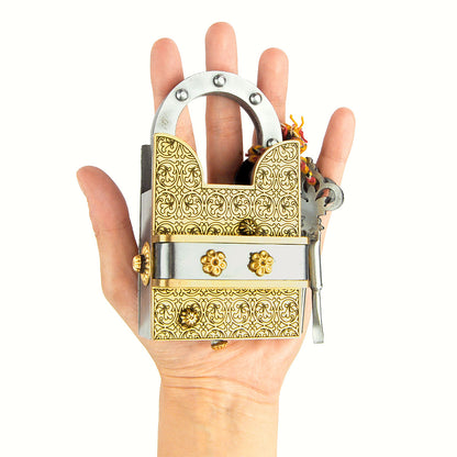 15 STEP IRON PUZZLE LOCK BRASS