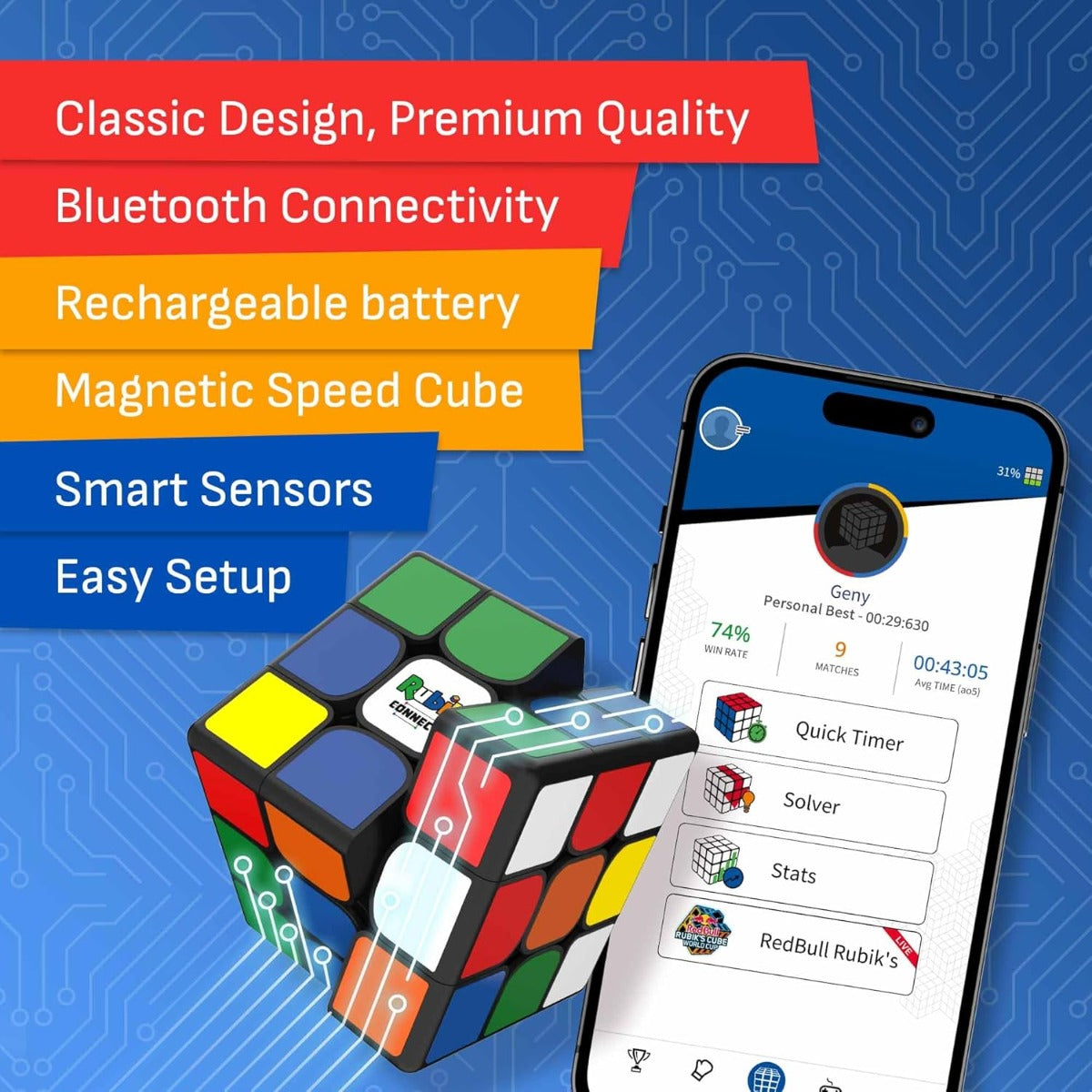 RUBIK'S 3X3 CONNECTED X CUBE
