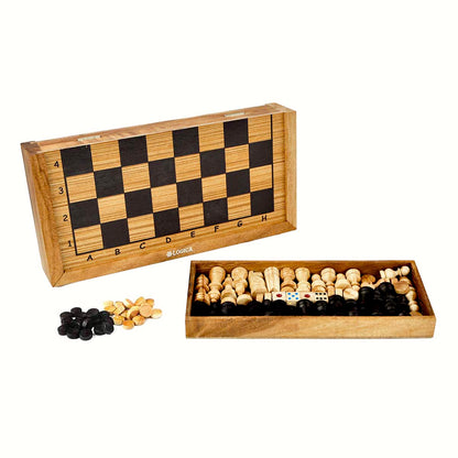 SCACCHI + DAMA + BACKGAMMON 3 IN 1