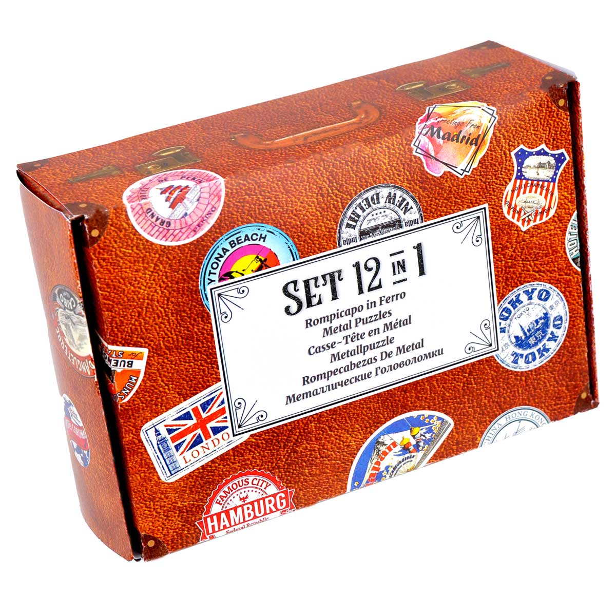 SET 12 IN 1 METALLO VALIGETTA - SERIE VIAGGIATORI