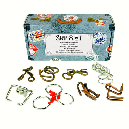 SET 8 IN 1 METALLO VALIGETTA - SERIE VIAGGIATORI