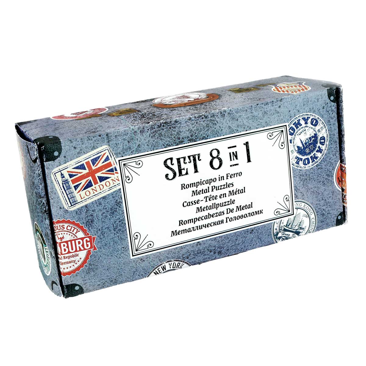SET 8 IN 1 METALLO VALIGETTA - SERIE VIAGGIATORI