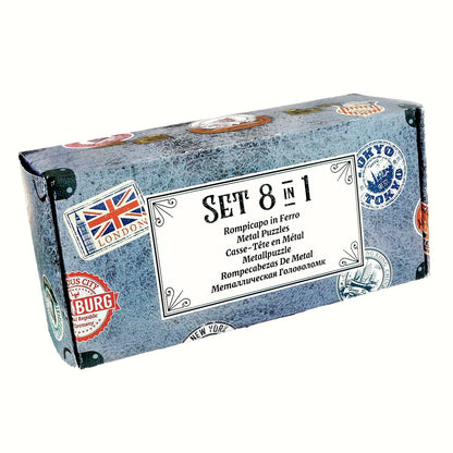 SET 8 IN 1 METALLO VALIGETTA - SERIE VIAGGIATORI