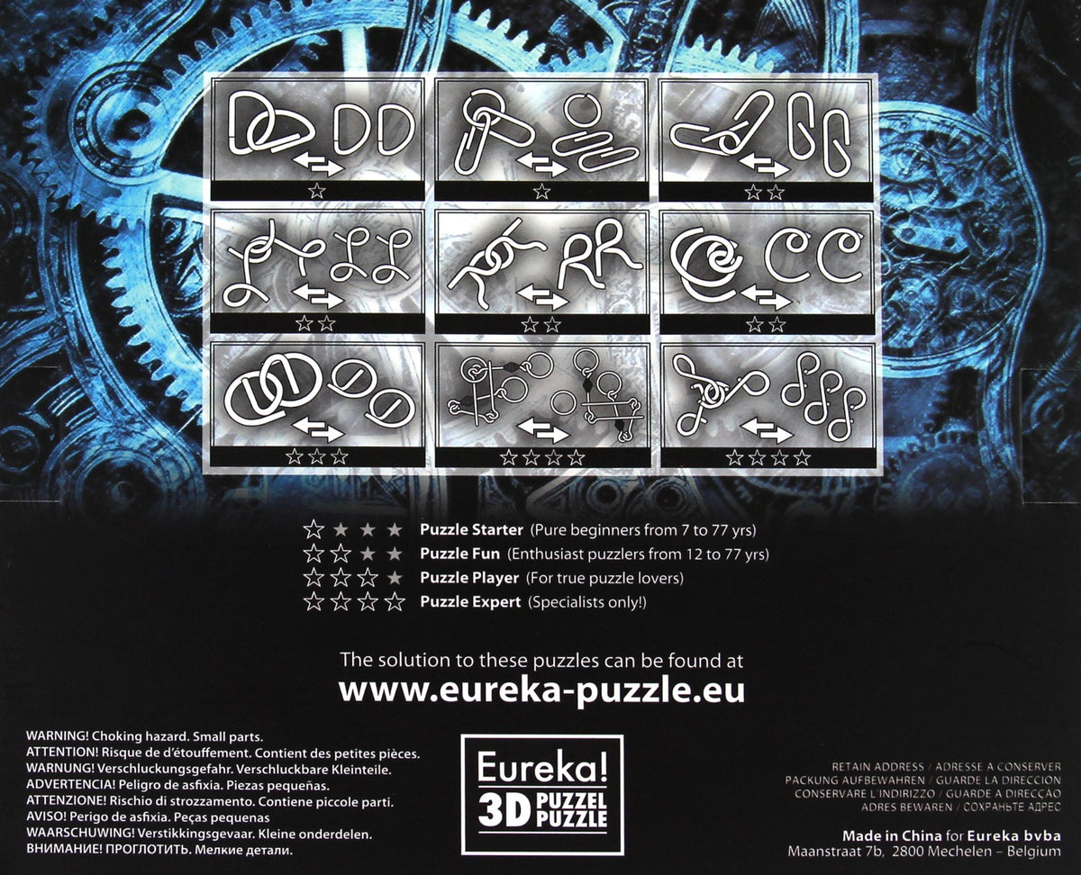 EUREKA STEAMPUNK 9 PUZZLES - SET BLU