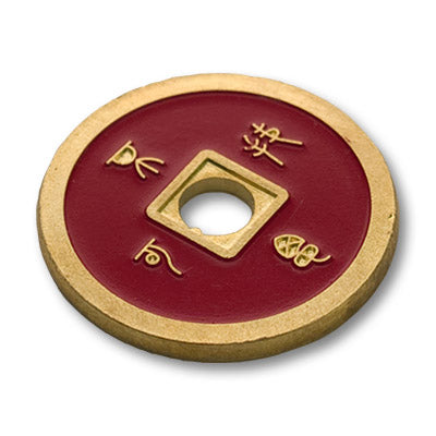 Chinese Coin (CH0020) Red & Yellow by Tango Magic